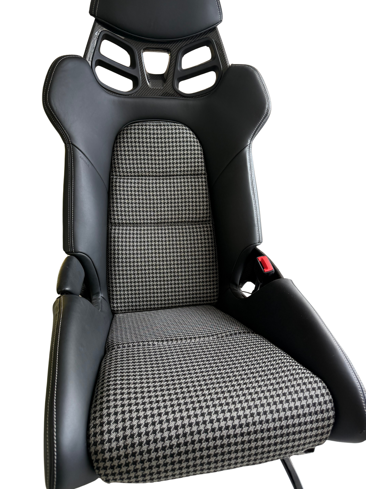 911R / 50th Anniversary schwarz/agathe grau | Bezüge und Sitz-Polster für Porsche 992.1 GT3 & GT3 RS inkl. Sensoren Pepita Inlets Bucket Seats Schalensitze LWB - Set rechts und links - plug & play