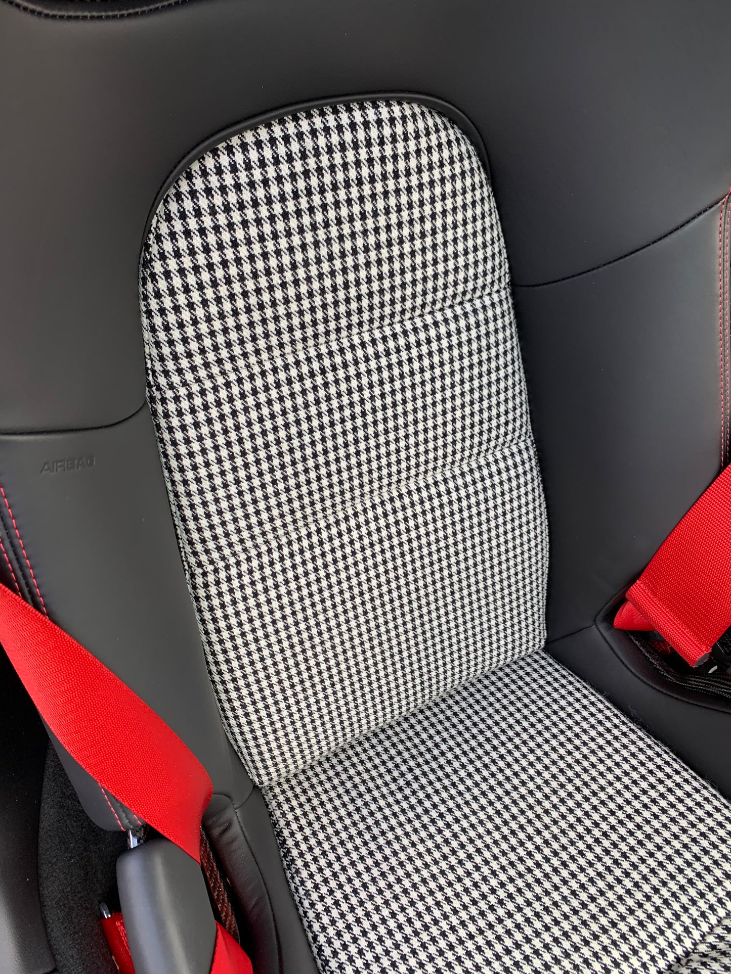 Bezüge und Sitz-Polster für Porsche 991 GT3 & GT3 RS Pepita (Houndstooth) Inlets Bucket Seats Schalensitze LWB - Set rechts und links, plug & play