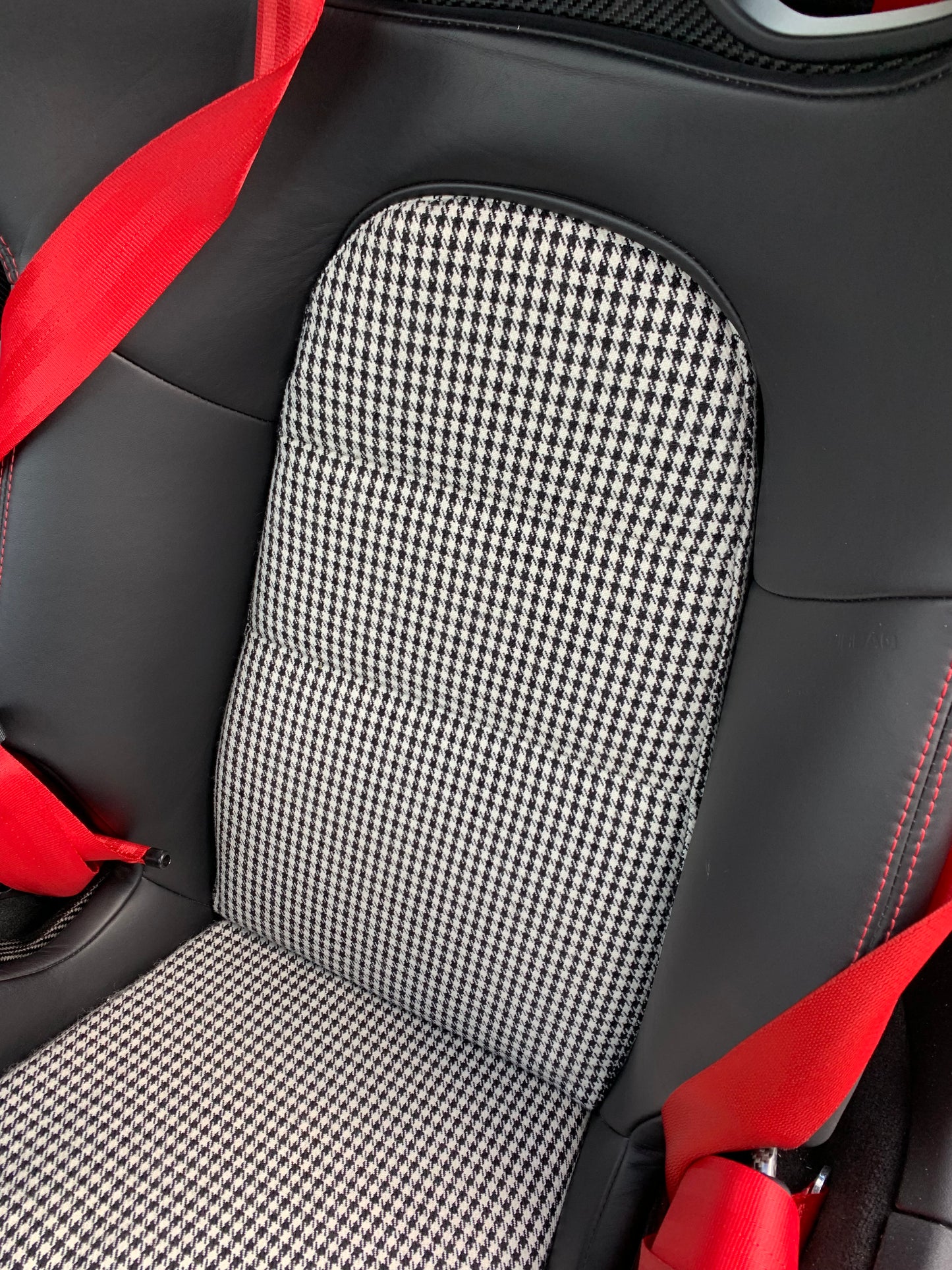Bezüge und Sitz-Polster für Porsche 991 GT3 & GT3 RS Pepita (Houndstooth) Inlets Bucket Seats Schalensitze LWB - Set rechts und links, plug & play