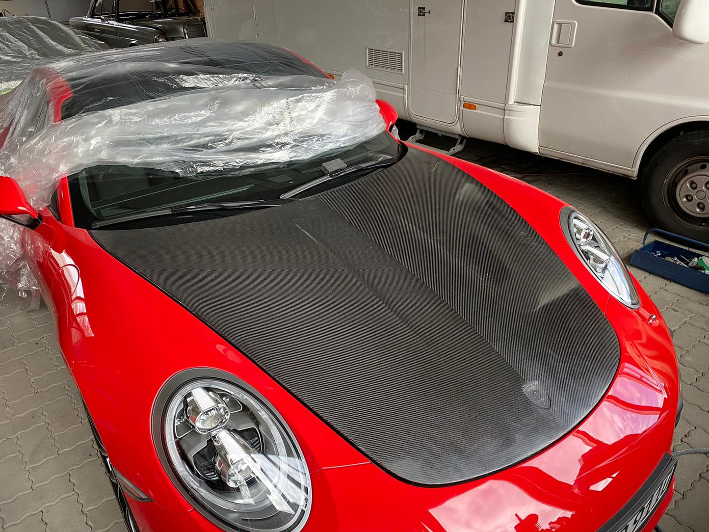 P 991 981 718 Carbon Fronthaube Motorsport RS Style - extrem leicht, Spaltmaße gut