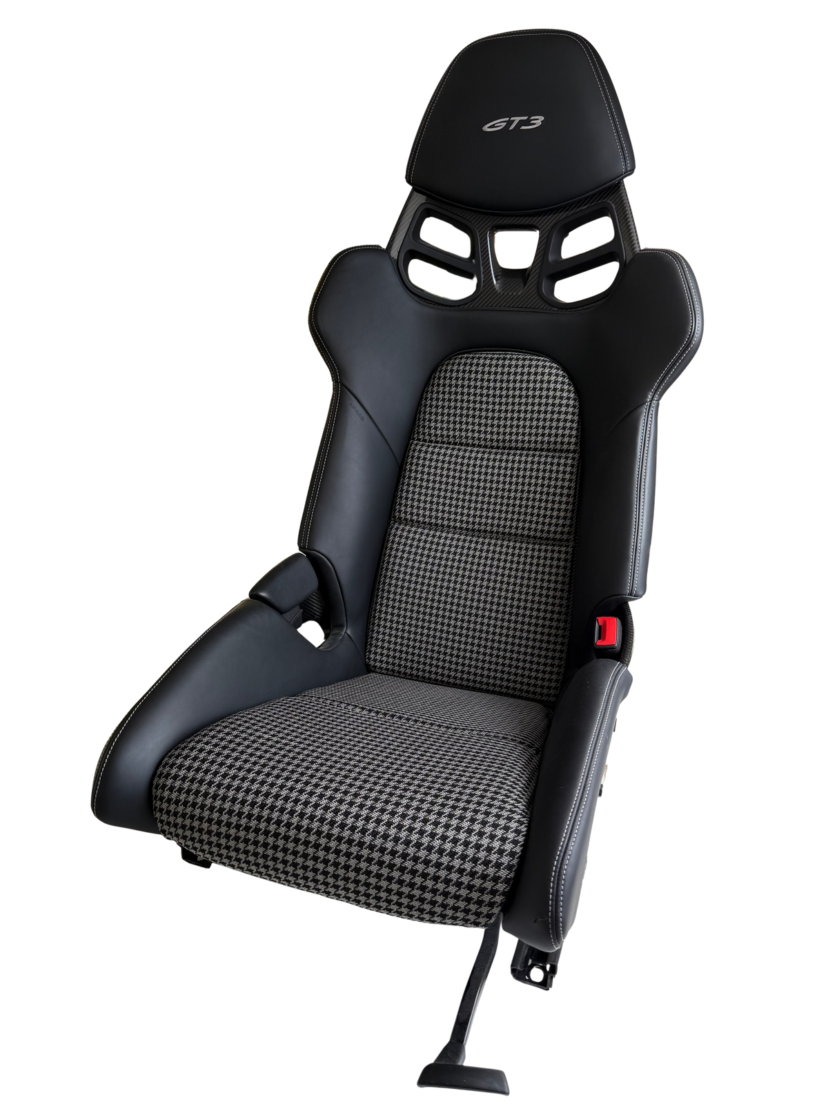 911R / 50th Anniversary schwarz/agathe grau | Bezüge und Sitz-Polster für Porsche 992.1 GT3 & GT3 RS inkl. Sensoren Pepita Inlets Bucket Seats Schalensitze LWB - Set rechts und links - plug & play